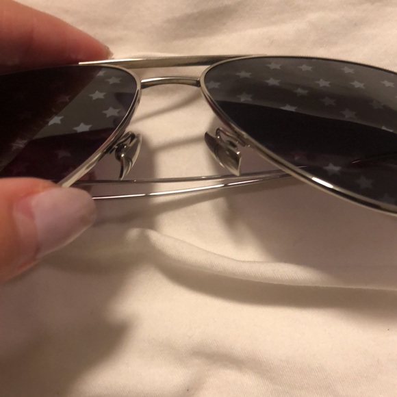 SOLD Saint Laurent Metal Aviator Star-Lens Sunglasses - Picture 5 of 8